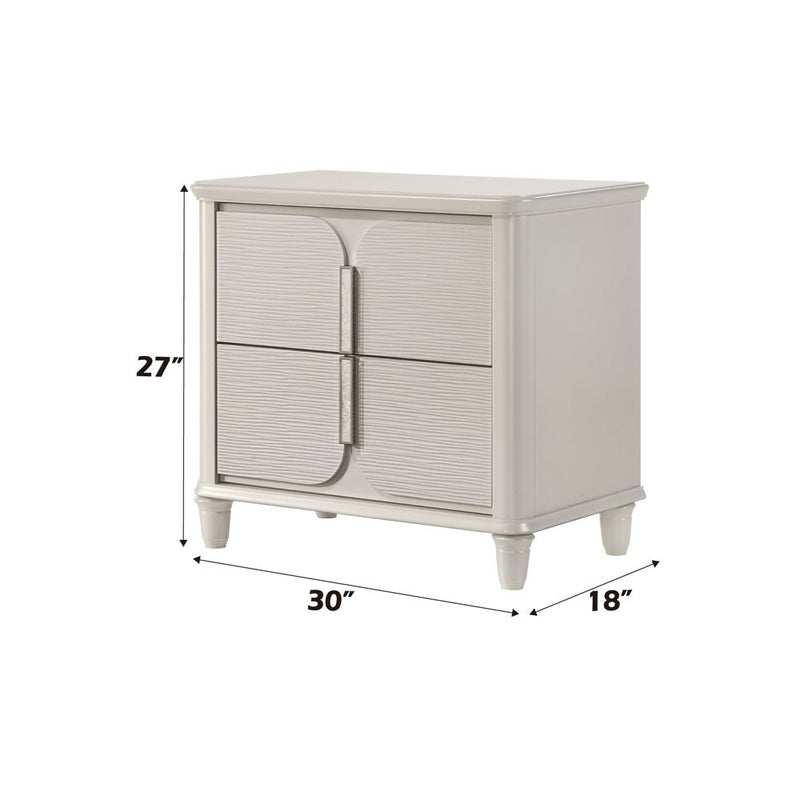 Laveda - Nightstand - Pearl White - R&R Furniture Gallery (Fountain Valley, CA)