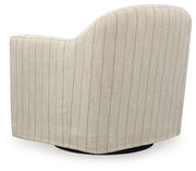 Valwick - Swivel Accent Chair - Cream / Brown - R&R Furniture Gallery (Fountain Valley, CA)