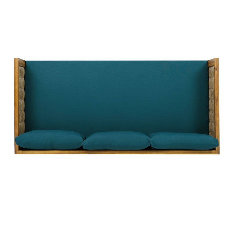 Claremont - 3 Seater Daybed Teak Acacia Wood Water Resistant Cushions - R&R Furniture Gallery (Fountain Valley, CA)
