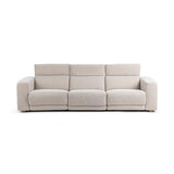 Beige Knoxville 3-piece stationary sectional by Classic Home with plush cushions and modern design in a living room setting.