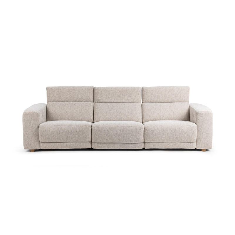 Beige Knoxville 3-piece stationary sectional by Classic Home with plush cushions and modern design in a living room setting.