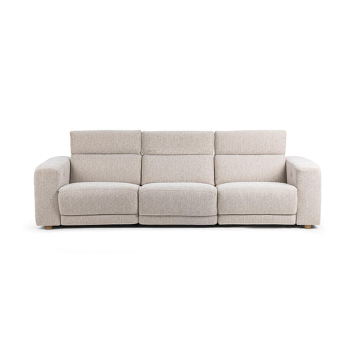 Beige Knoxville 3-piece stationary sectional by Classic Home with plush cushions and modern design in a living room setting.