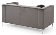 Stylish sloped arm stationary loveseat by Glory Furniture with plush fabric and modern design for comfortable seating.