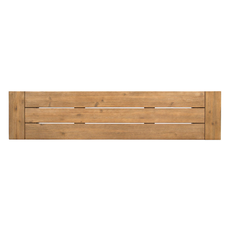 Outdoor Bench With Slat Panel Design And Acacia Wood Frame - R&R Furniture Gallery (Fountain Valley, CA)