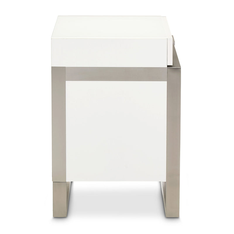 Marquee - Nightstand - Cloud White - R&R Furniture Gallery (Fountain Valley, CA)