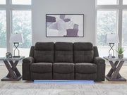 Brysonview - Reclining Sofa - Charcoal - R&R Furniture Gallery (Fountain Valley, CA)