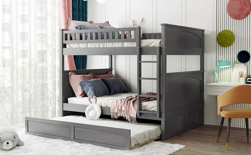 Bunk Bed With Twin Size Trundle, Guardrails - R&R Furniture Gallery (Fountain Valley, CA)