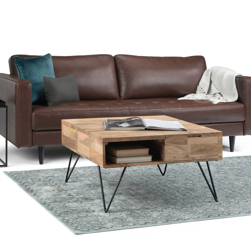 Hunter - Lift Top Square Coffee Table - Natural - R&R Furniture Gallery (Fountain Valley, CA)