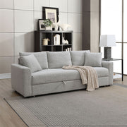 Connie - Sofa With Sleeper - Gray Boucle - R&R Furniture Gallery (Fountain Valley, CA)