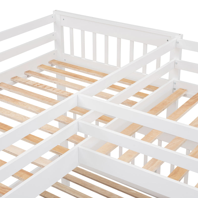 L Shaped Bunk Bed With 3 Drawers, Portable Desk And Wardrobe - R&R Furniture Gallery (Fountain Valley, CA)