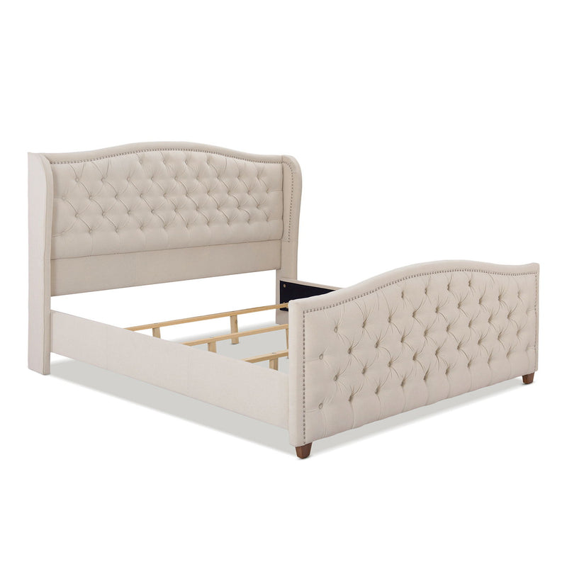Marcella - Upholstered Shelter Headboard Bed Set - R&R Furniture Gallery (Fountain Valley, CA)