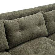 Noble House modern upholstered 3-seater sofa with tufted design, perfect for contemporary living room seating.