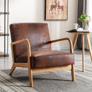Classic Mid-Century Modern Accent Chairs, Open Framed Armchair With Cushioning - R&R Furniture Gallery (Fountain Valley, CA)