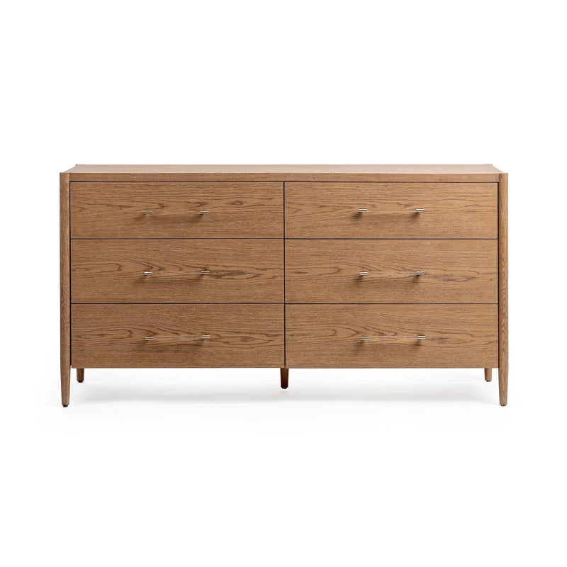 Classic Home Alisen 6-drawer dresser in Napa Grove finish, showing sleek wood construction and modern storage design.