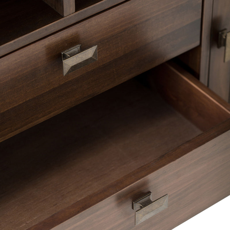 Artisan - TV Media Stand - Natural Aged Brown - R&R Furniture Gallery (Fountain Valley, CA)