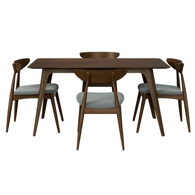 5 Piece Dining Set With Ergonomic Chairs - R&R Furniture Gallery (Fountain Valley, CA)