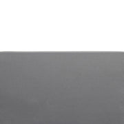 Dark gray outdoor 3 seater sofa with cushions and teak acacia wood frame by Noble House, ideal for patio or garden seating.