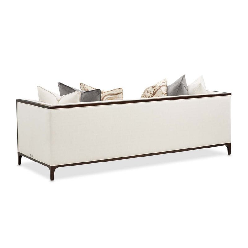 Belmont Place - Sofa - Cream / Espresso - R&R Furniture Gallery (Fountain Valley, CA)