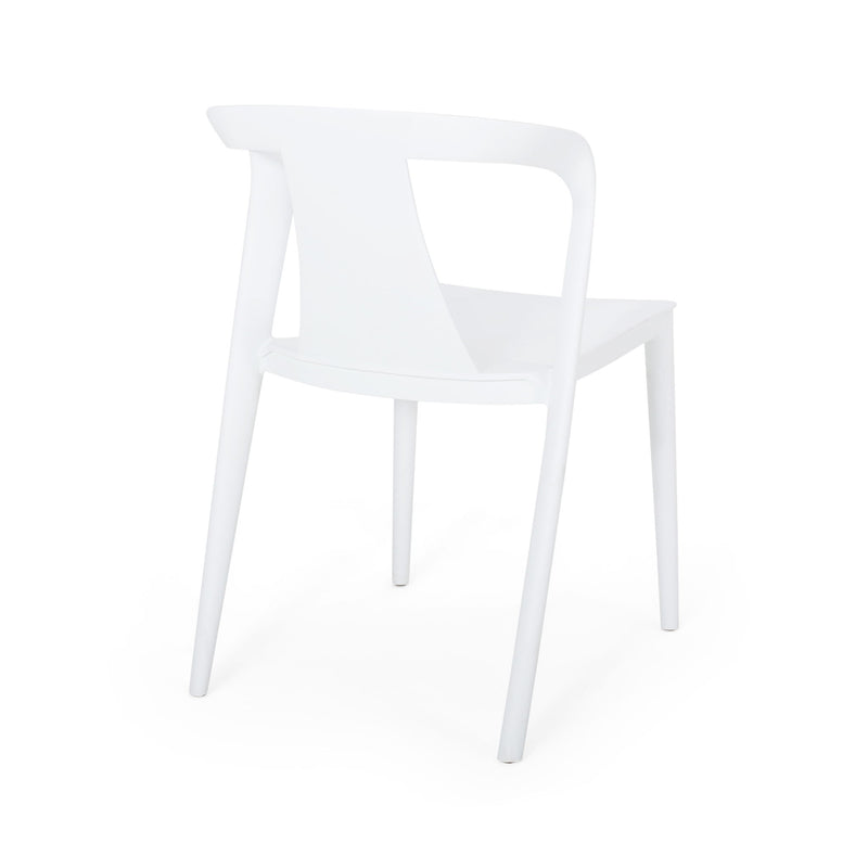 Pair of Noble House Orchid chairs set, modern design with upholstered seats and wooden legs, ideal for dining or living areas.
