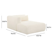 Tarra - Fluffy Oversized Corduroy Modular Chaise - R&R Furniture Gallery (Fountain Valley, CA)