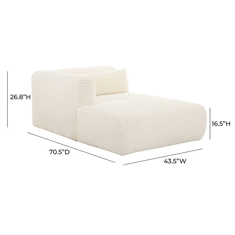 Tarra - Fluffy Oversized Corduroy Modular Chaise - R&R Furniture Gallery (Fountain Valley, CA)