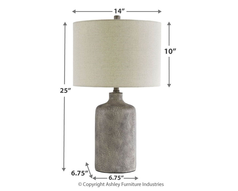 Linus - Ceramic Table Lamp  - Antique Black - R&R Furniture Gallery (Fountain Valley, CA)