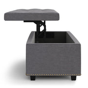 Hamilton - Upholstered Lift Top Rectangular Storage Ottoman - R&R Furniture Gallery (Fountain Valley, CA)