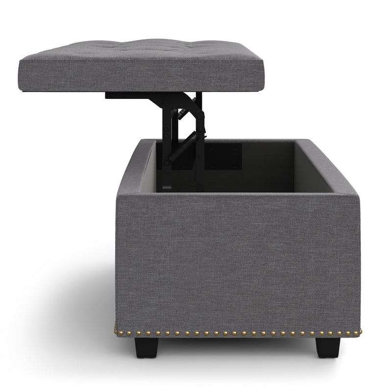 Hamilton - Upholstered Lift Top Rectangular Storage Ottoman - R&R Furniture Gallery (Fountain Valley, CA)