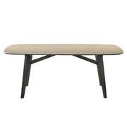 Lark - Dining Table - Travertine / Black - R&R Furniture Gallery (Fountain Valley, CA)