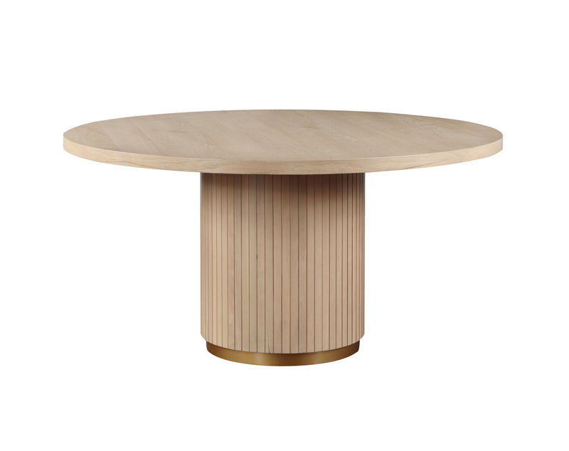 Caspian - Wide Dining Table - Oak Finish - R&R Furniture Gallery (Fountain Valley, CA)