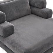 Noble House oversized chaise lounge sofa bed with deep seat and layered armrests, perfect for relaxing and lounging.