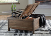 Moriville - Lift Top Cocktail Table - Grayish Brown - R&R Furniture Gallery (Fountain Valley, CA)