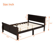 Platform Bed Frame Mattress Foundation Sleigh Bed With Headboard / Footboard / Wood Slat Suppor - R&R Furniture Gallery (Fountain Valley, CA)