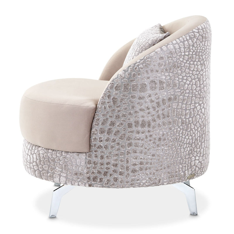 Dion - Accent Chair Chair - Stone / Silver - R&R Furniture Gallery (Fountain Valley, CA)