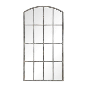 Uttermost Amiel arched ivory wall mirror with elegant frame, perfect for adding style to any room decor.