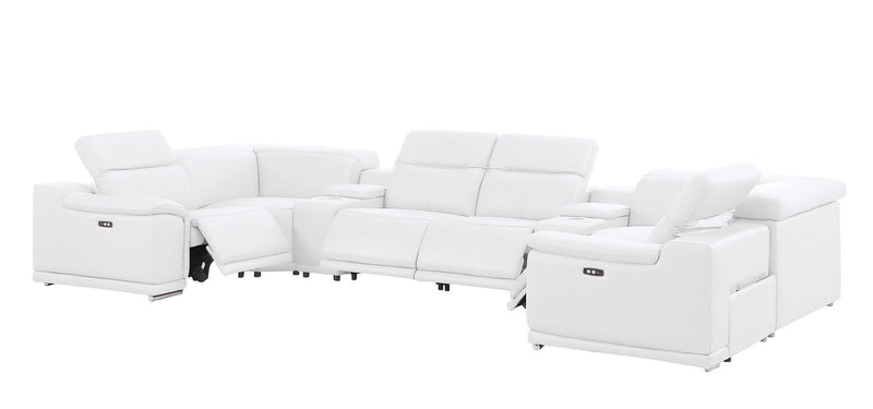 2679 - 8-Piece U-Shaped Power Reclining Sectional In Genuine Leather (4 Recliners)
