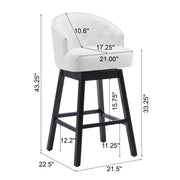 360 Degree Rotation Swivel Counter Stools (Set of 2) - R&R Furniture Gallery (Fountain Valley, CA)