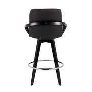 Lumi Source Cosmo contemporary fixed height counter stools with swivel, round footrest, set of 2, featuring sleek modern design