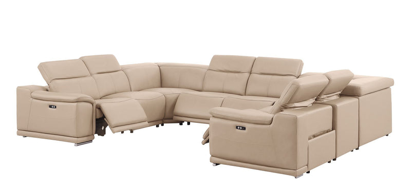 2679 - 8-Piece U-Shaped Power Reclining Sectional In Genuine Leather (4 Recliners)