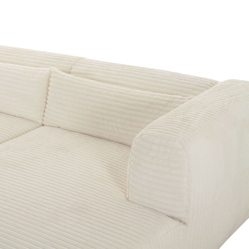 Tarra - Fluffy Oversized Corduroy Modular Sectional - R&R Furniture Gallery (Fountain Valley, CA)