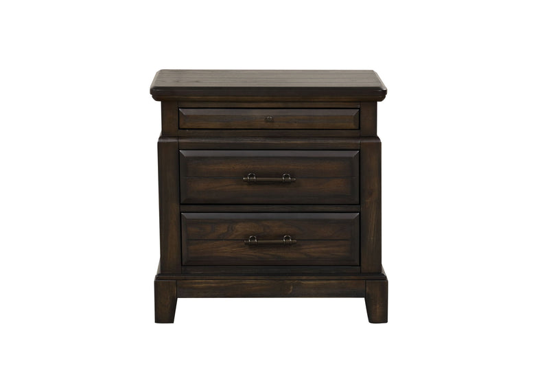 2 Drawer Nightstand Elegant Design - Mahogany - R&R Furniture Gallery (Fountain Valley, CA)