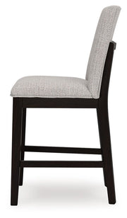 Neymorton - Upholstered Barstool (Set of 2) - Dark Grayish Brown - R&R Furniture Gallery (Fountain Valley, CA)