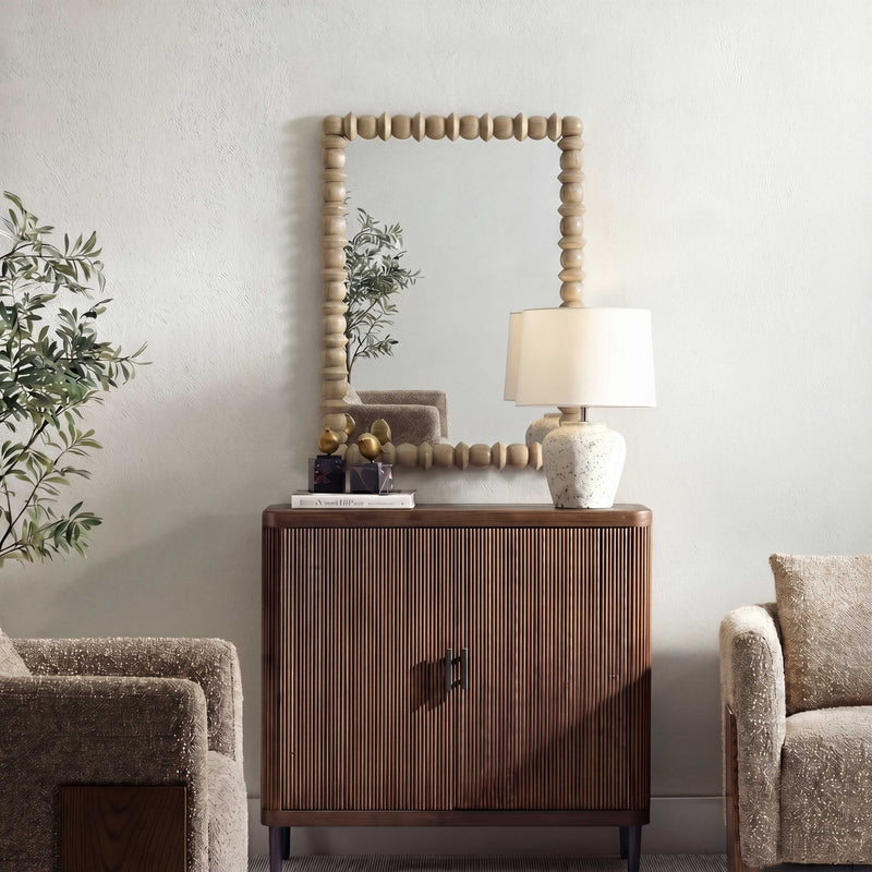Harriet - Spindle Mirror - Warm Ivory