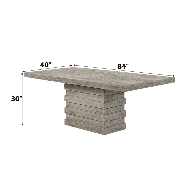 Faustine - Dining Table - Salvaged Light Oak - R&R Furniture Gallery (Fountain Valley, CA)