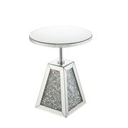 Noralie - 20" Accent Table - Mirrored & Faux Diamonds - R&R Furniture Gallery (Fountain Valley, CA)