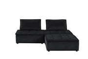 Lilola Home Anna stylish sectional sofa ottoman with plush fabric and modern design, shown in a cozy living room setting.