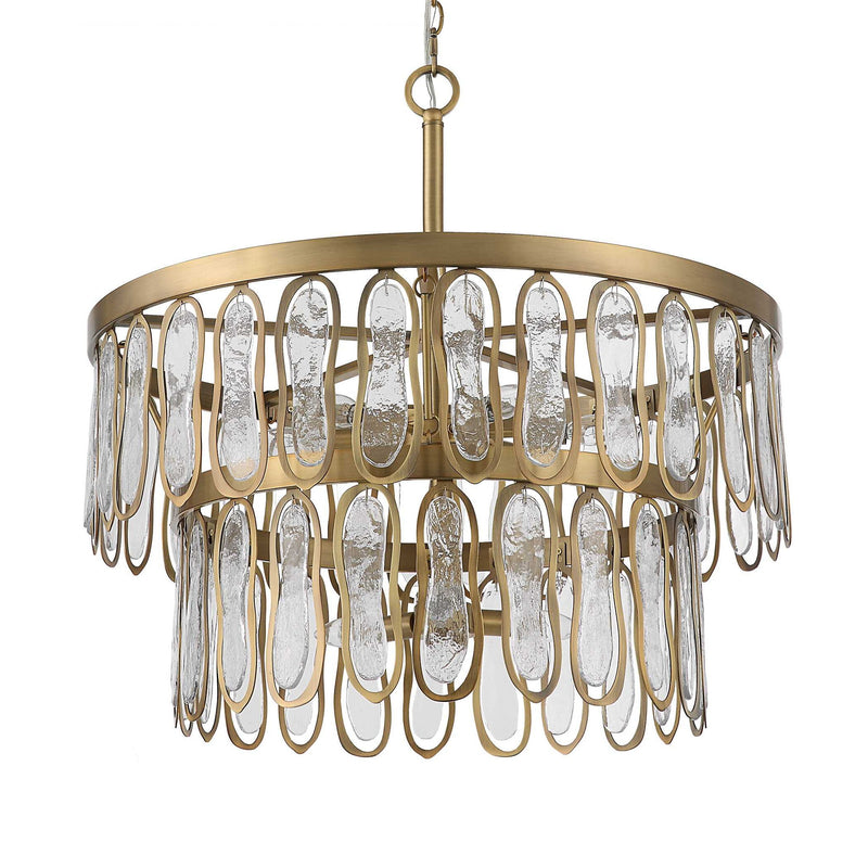Aurelie - 9 Light Round Pendant - Brass