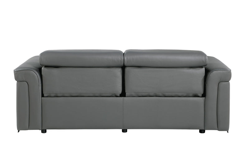 1126 - Top Grain Power Reclining Italian Leather Sofa - R&R Furniture Gallery (Fountain Valley, CA)