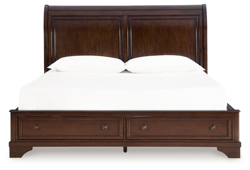 Trellington - King Sleigh Storage Bed - Brown - R&R Furniture Gallery (Fountain Valley, CA)