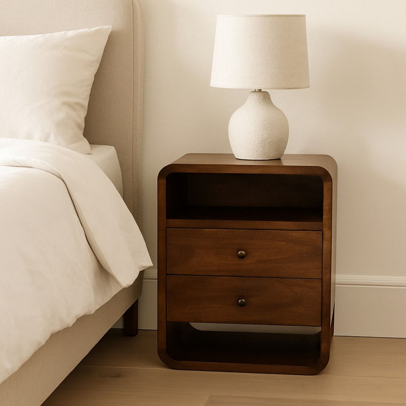 Curve Drawer Nightstand - R&R Furniture Gallery (Fountain Valley, CA)